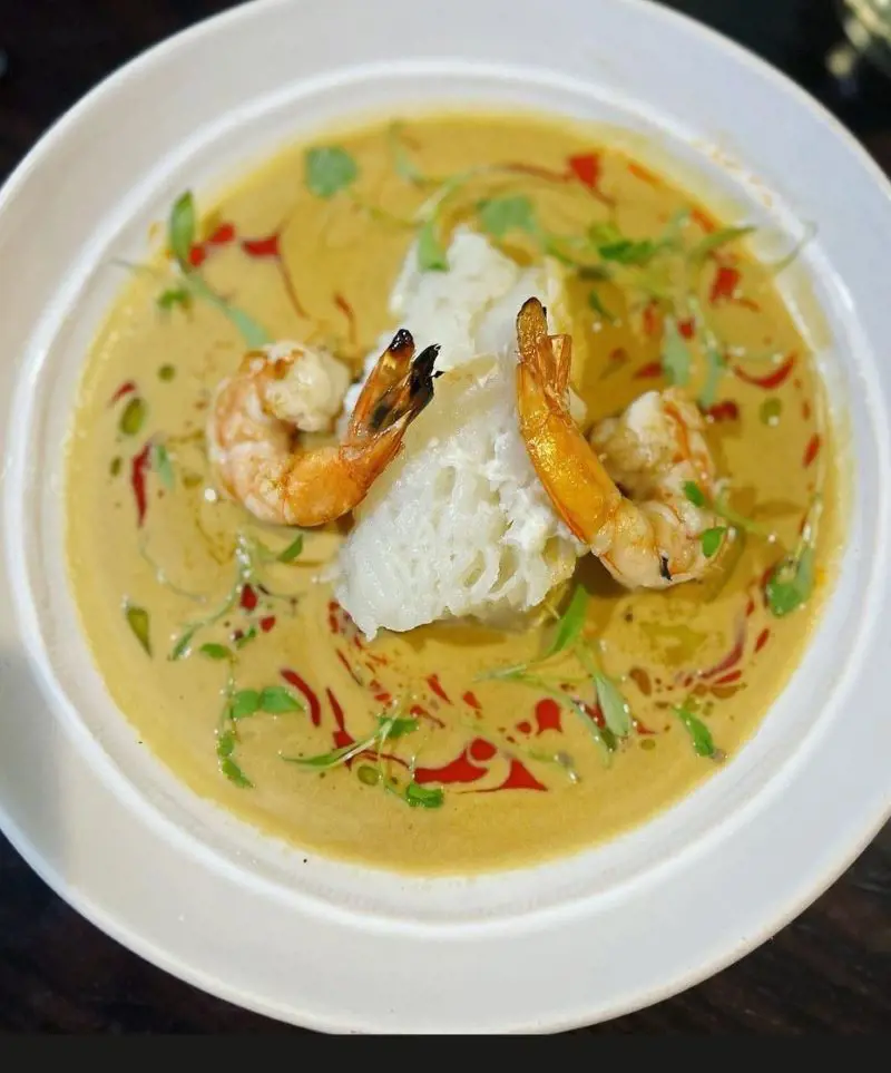 Caldo Santo is generally made with a mix of seafood that includes shrimp, bacalao, and fresh snapper